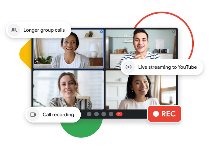 Team collaborating with Google Workspace